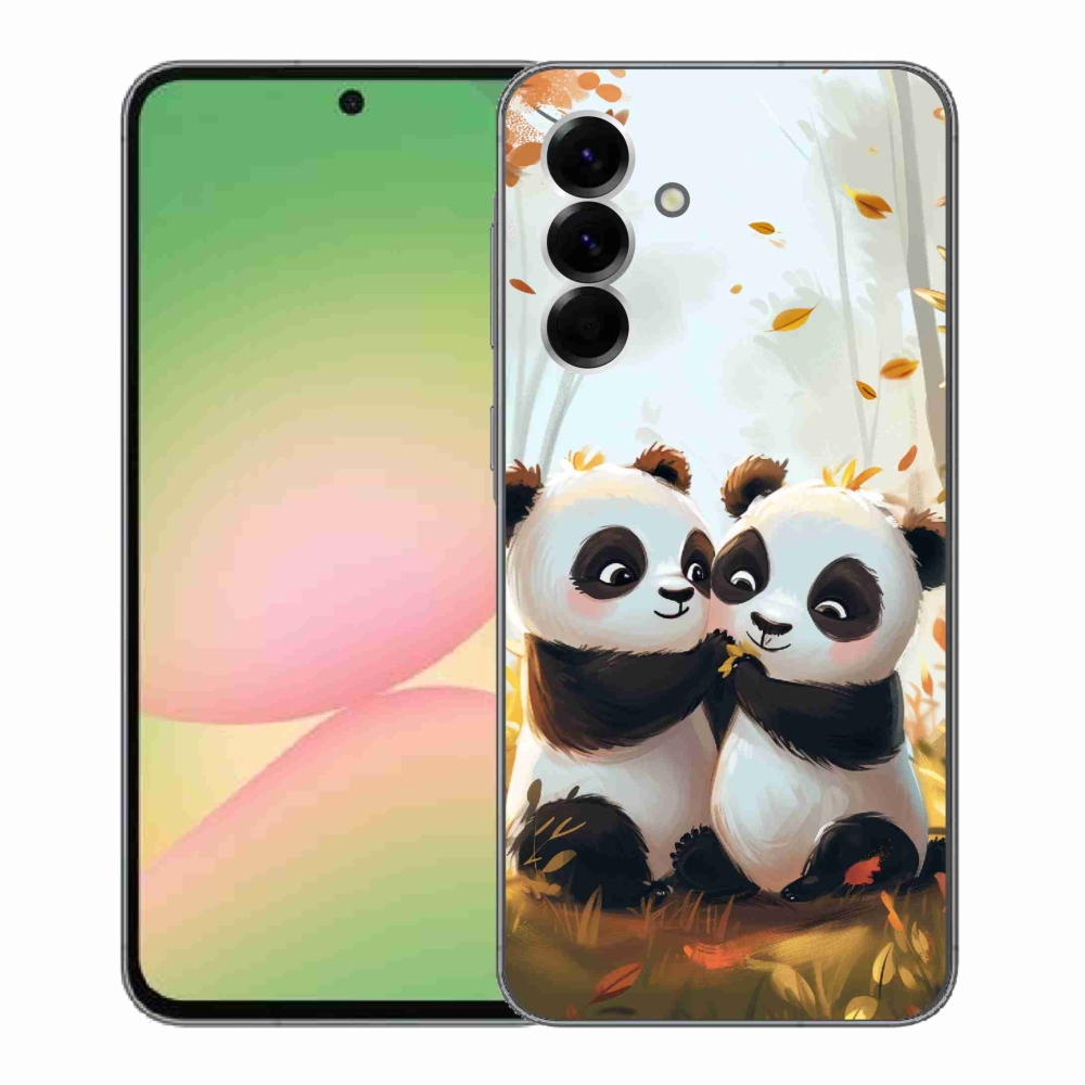 Gél védőhuzat mmCase Samsung Galaxy A56 5G - pandák