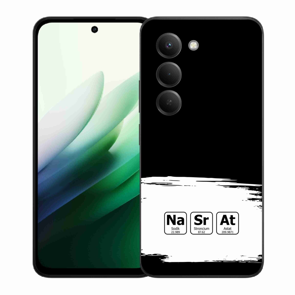 Gél borító mmCase a Xiaomi Redmi 15 5G - kémiai elemek fehér és fekete háttérrel
