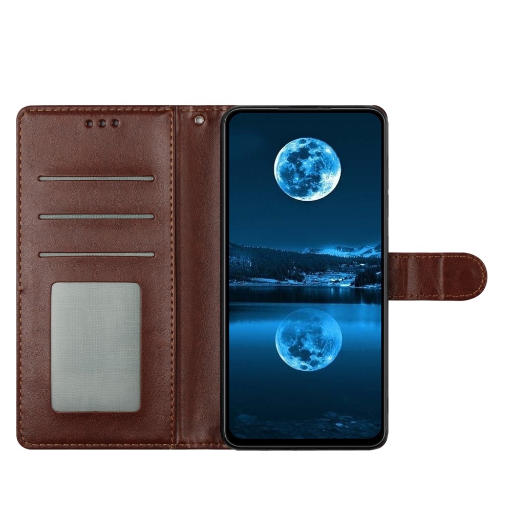 Vérrögök könyv tok Samsung Galaxy S25 Ultra készülékhez - barna
