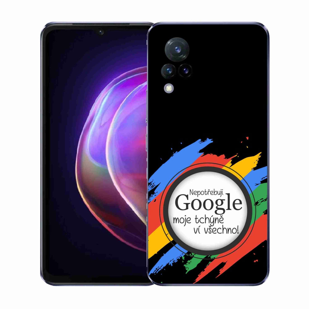Gél borító mmCase a Vivo V21 4G/5G - anyós tudja, hogy minden fekete háttérrel