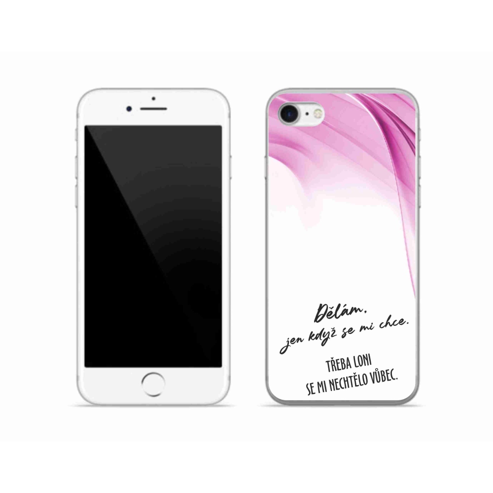 Zselés borító mmCase iPhone SE (2020) - vicces szöveg 12 fehér háttér