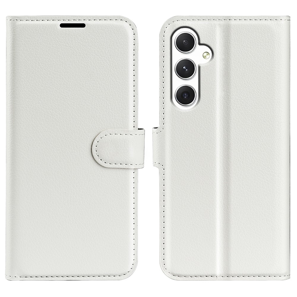 Litchi könyv tok Samsung Galaxy S24 készülékhez - fehér