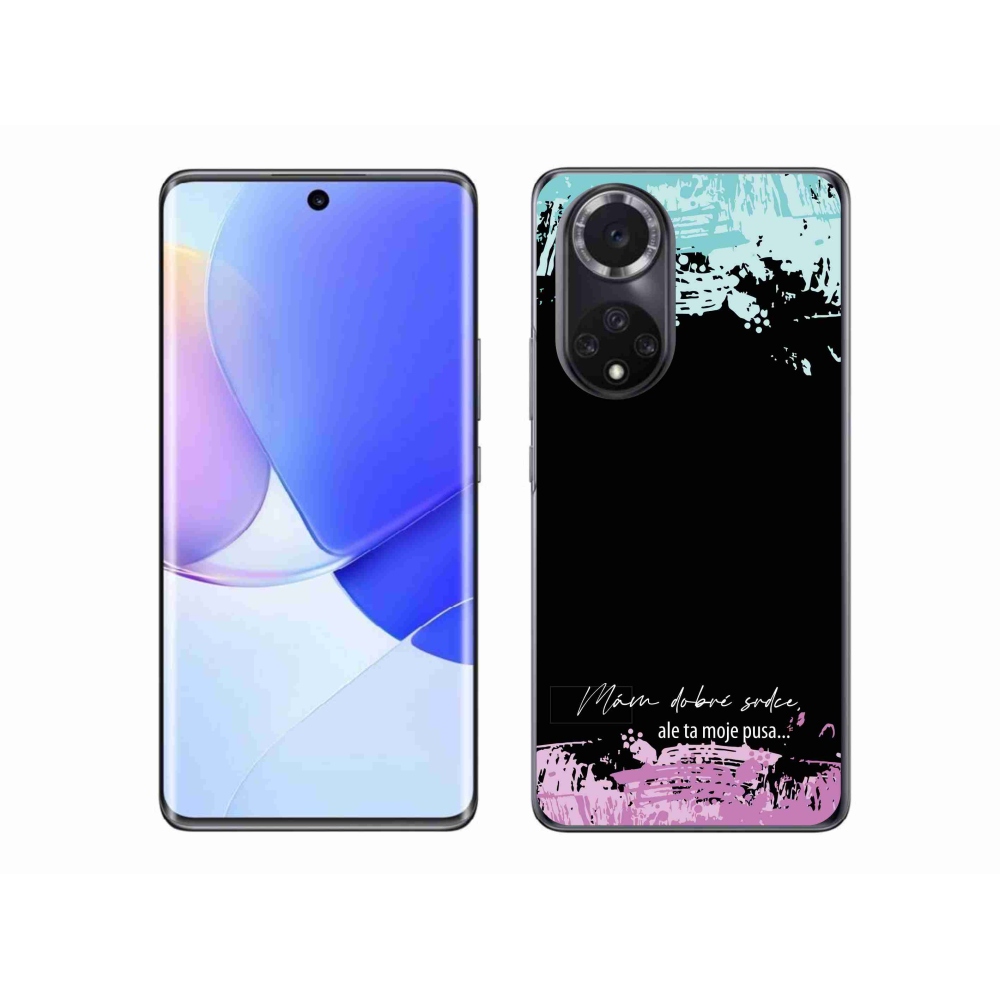 Gél borító mmCase a Huawei Nova 9-hez - vicces szöveg 3 fekete háttérrel