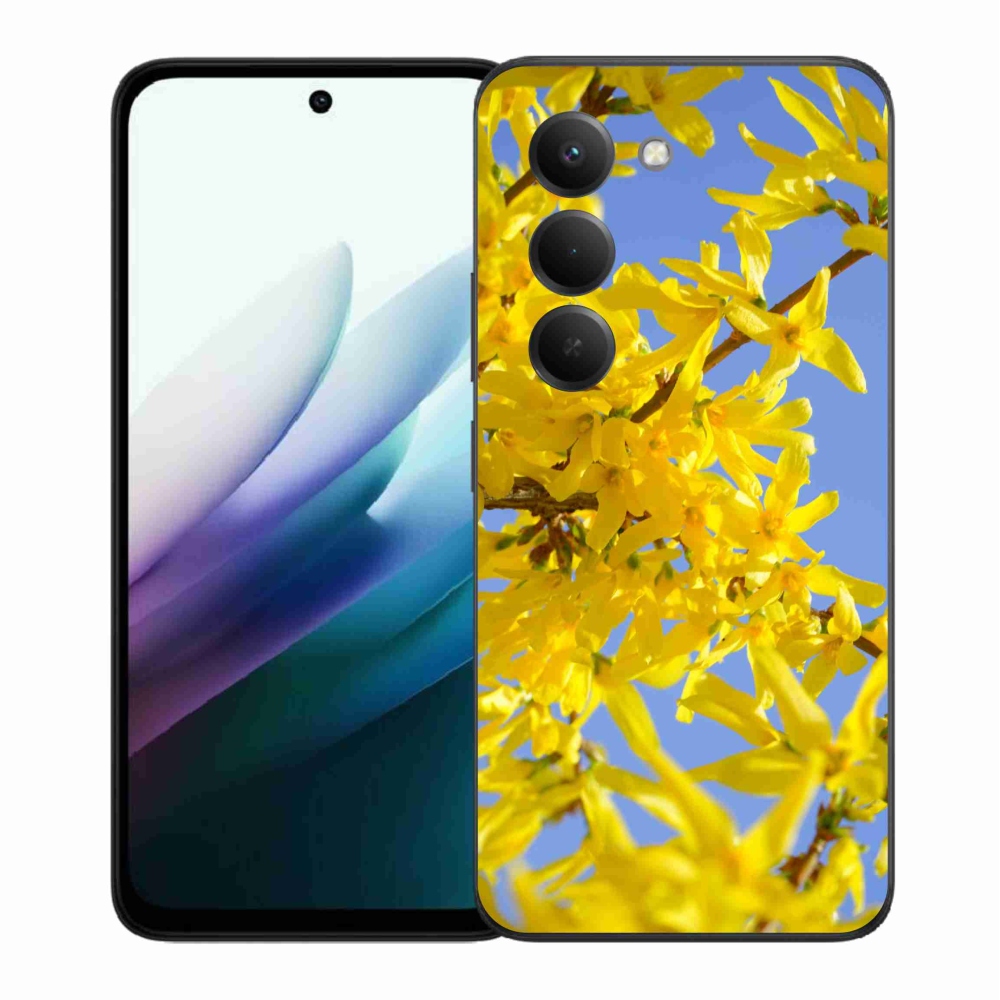 Gél borítás mmCase a Xiaomi Redmi 15 4G/5G (171mm) - sárga virágokhoz