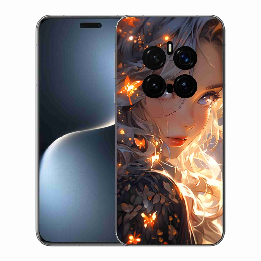 Gél borító mmCase a Honor Magic 7 Pro 5G készülékhez - lány és pillangók