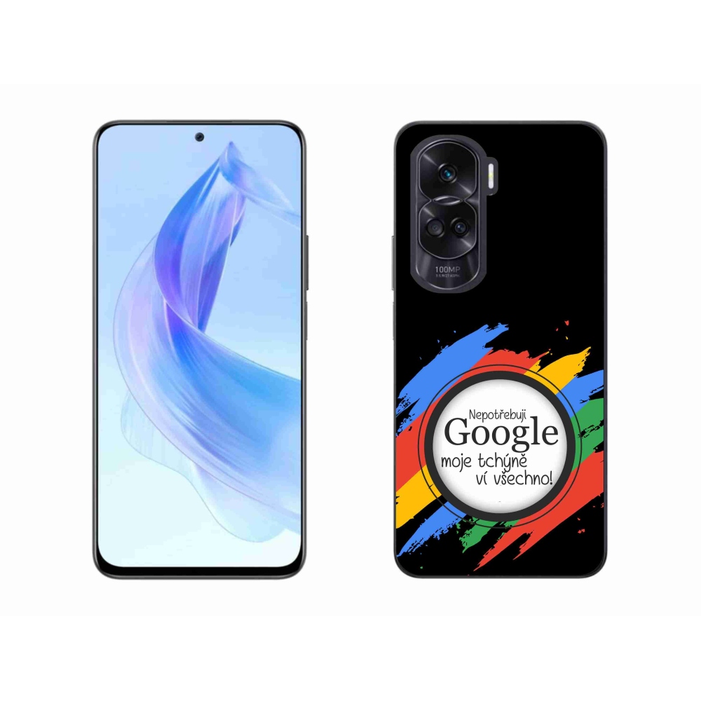 Gél borító mmCase a Honor 90 Lite-on - anyós tudja, hogy minden fekete háttérrel rendelkezik
