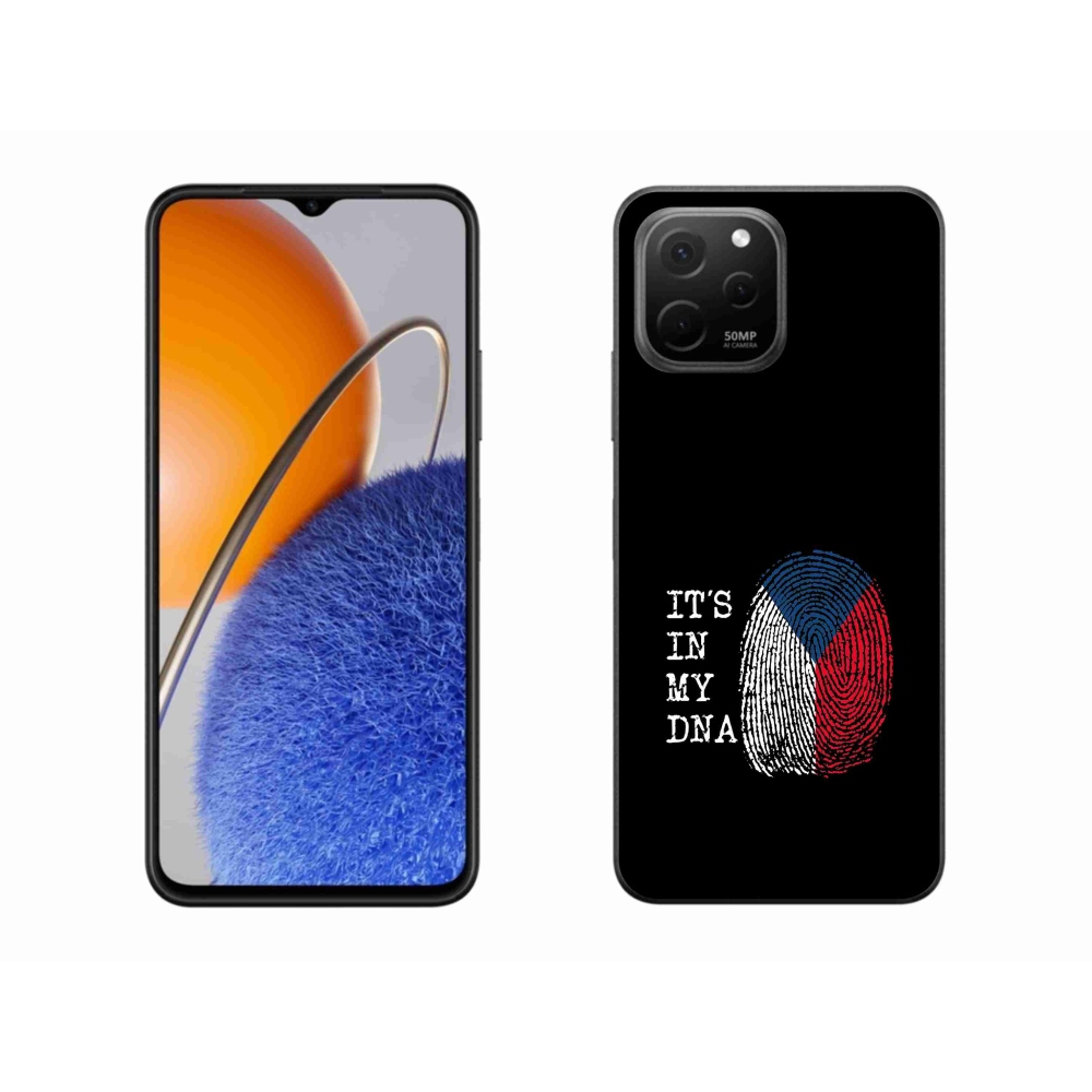Gél borító mmCase a Huawei Nova Y61 - zászlós ujjlenyomat fekete háttérrel