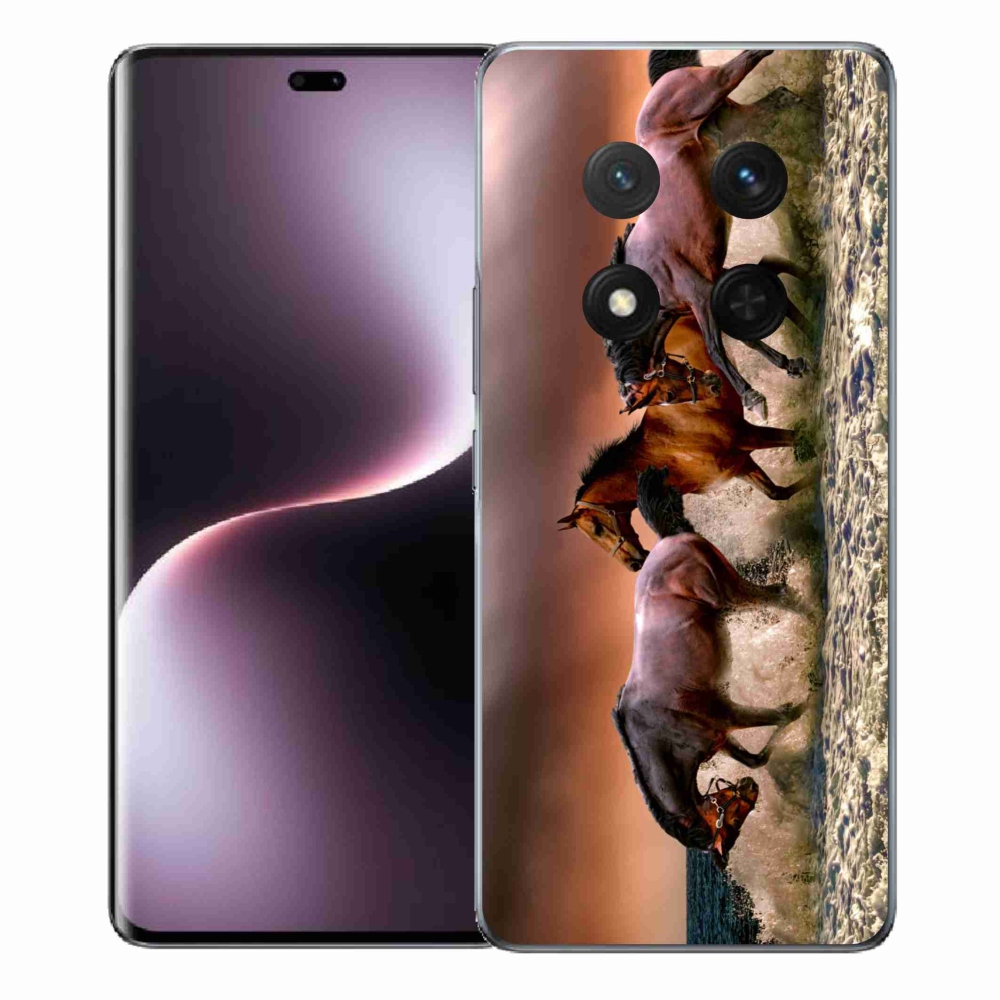 Zselés borítás mmCase a Honor Magic 7 Lite 5G számára - lovak 1