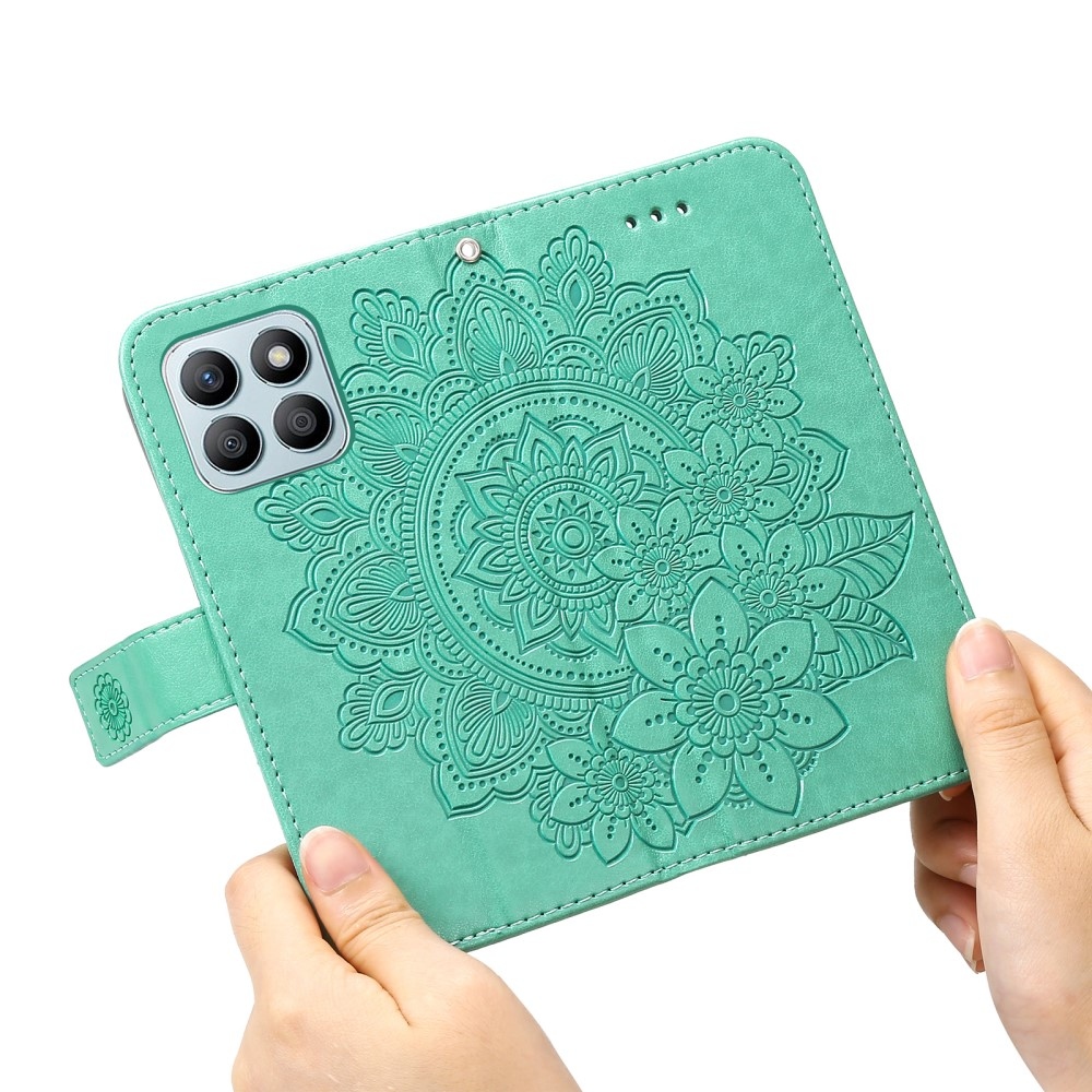 Mandala könyvtáska Honor X8b-hez - teal színű