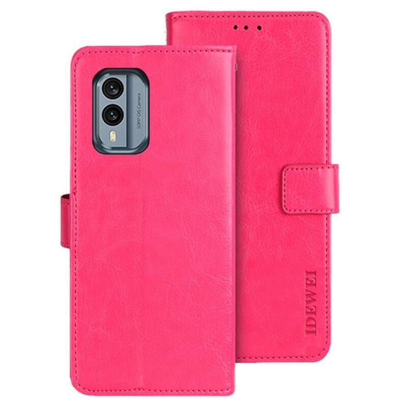 IDEWEI pénztárca tok a Nokia X30 5G készülékhez - rózsaszínű