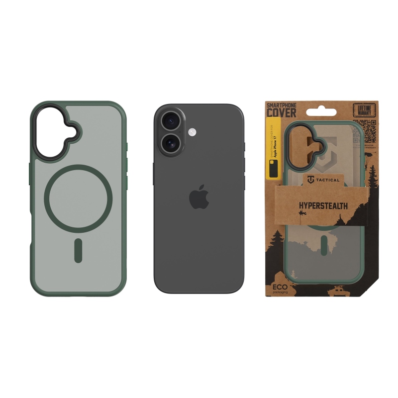 Taktikai MagForce Hyperstealth borító iPhone 17-hez Erdei zöld