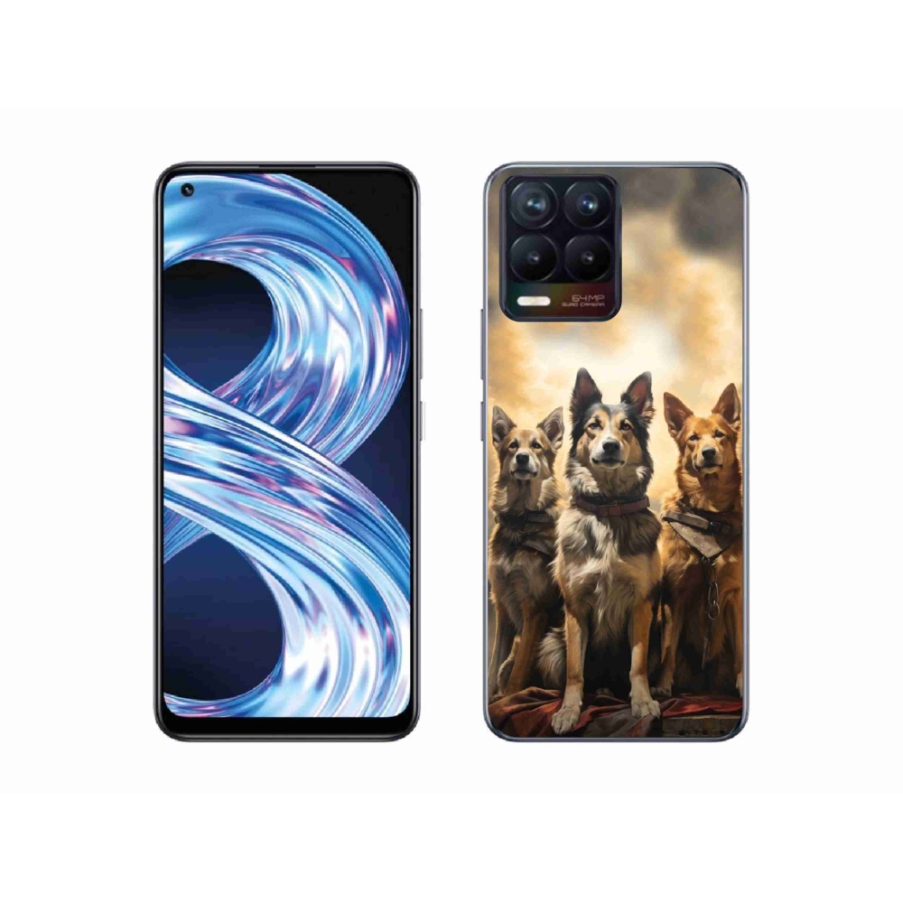 Gél borítás mmCase a Realme 8 Pro-hoz - három kutya