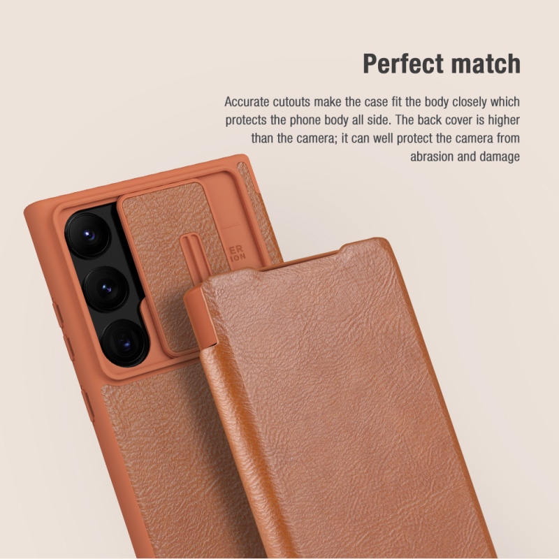 Nillkin Qin Book PRO tok Samsung Galaxy S23 Ultra fekete