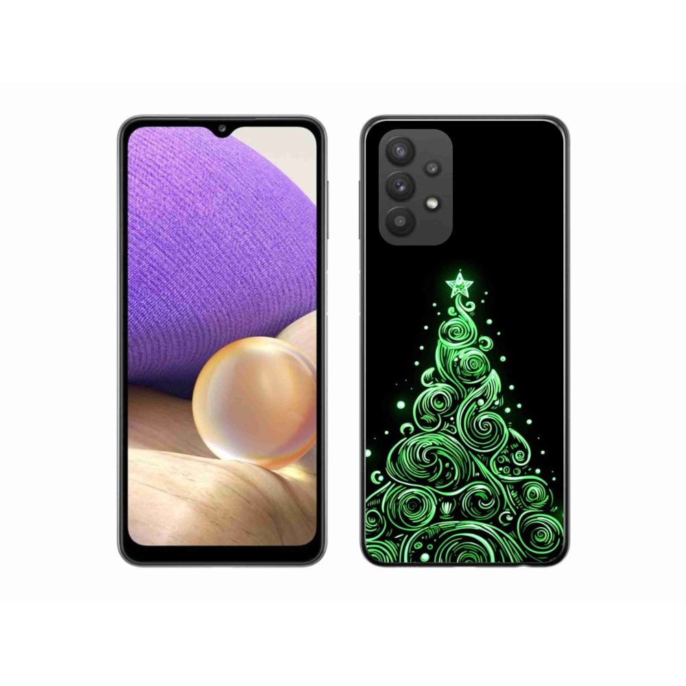 Gél borítás mmCase Samsung Galaxy A32 5G - neon karácsonyfa 3