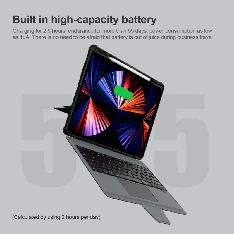Nillkin Bumper Combo billentyűzet tok iPad Pro 12.9 2020/2021/2022 iPad Pro 12.9 2020/2021/2022 Fekete