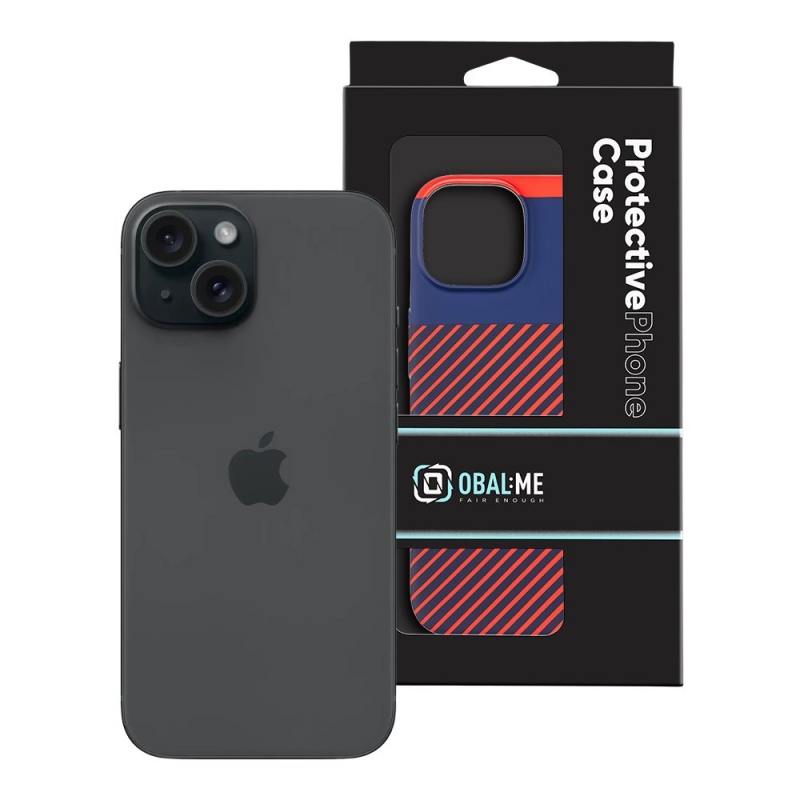 COVER:ME Flossy Stripes borító Apple iPhone 15 kék/piros készülékhez
