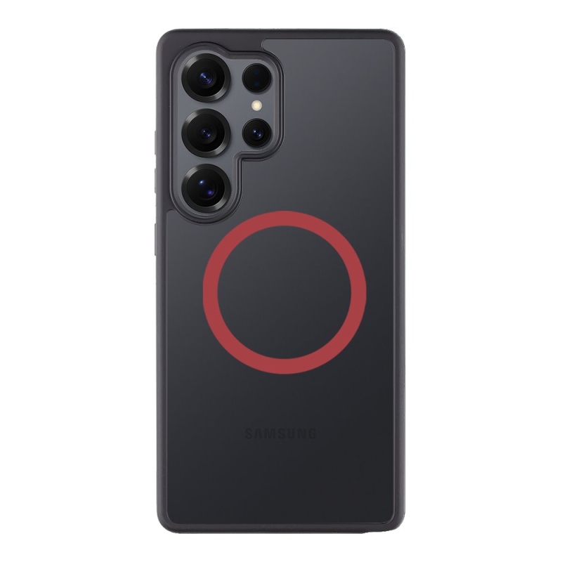 Taktikai MagForce Hyperstealth 2.0 borító a Samsung Galaxy S25 Ultra fekete/piros színű készülékhez