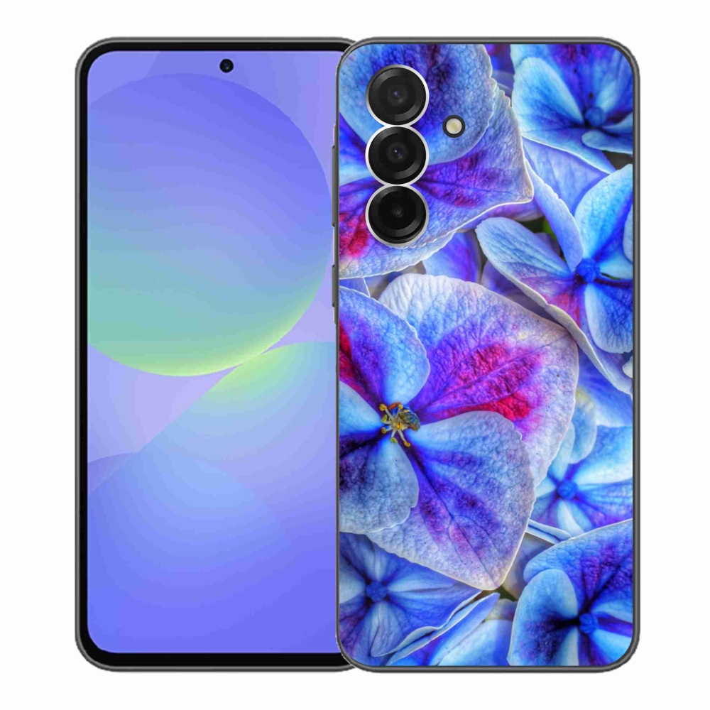 Gél védőhuzat mmCase Samsung Galaxy A36 5G - kék virágok 1