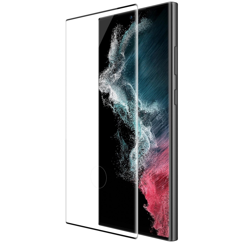 Nillkin Edzett üveg 3D CP+ MAX fekete Samsung Galaxy S23 Ultra számára