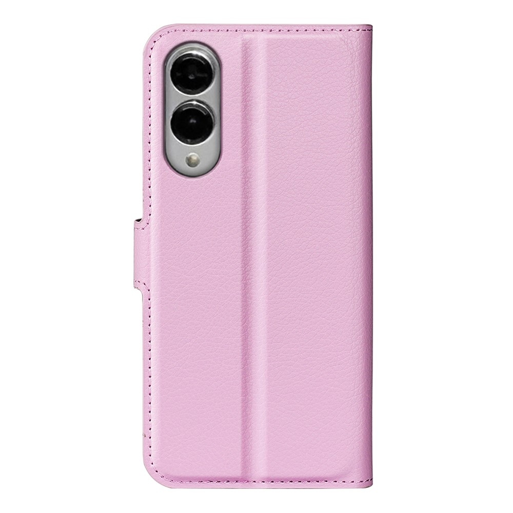 Litchi könyv tok Samsung Galaxy S25 Edge készülékhez - rózsaszín