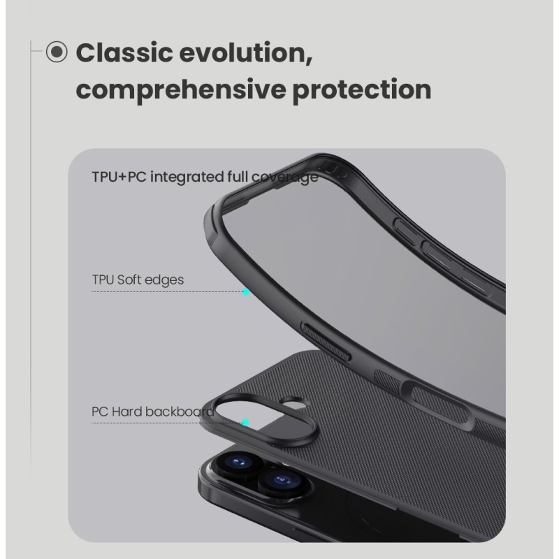 Nillkin Super Frosted PRO mágneses hátlap az Apple iPhone 17 készülékhez Fekete