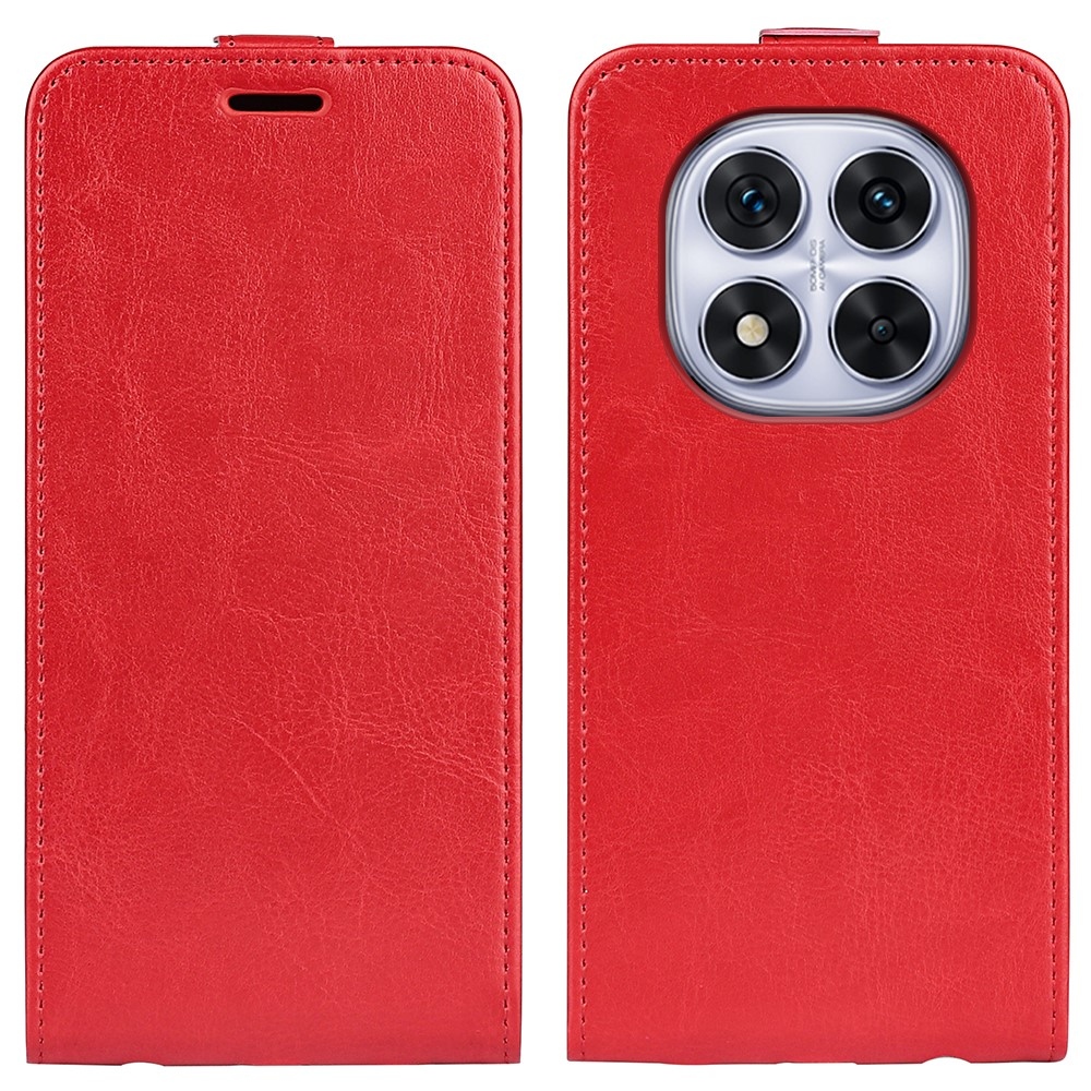 Függőleges könyvtáska Xiaomi Redmi Note 14 Pro 5G/Poco X7 5G - piros