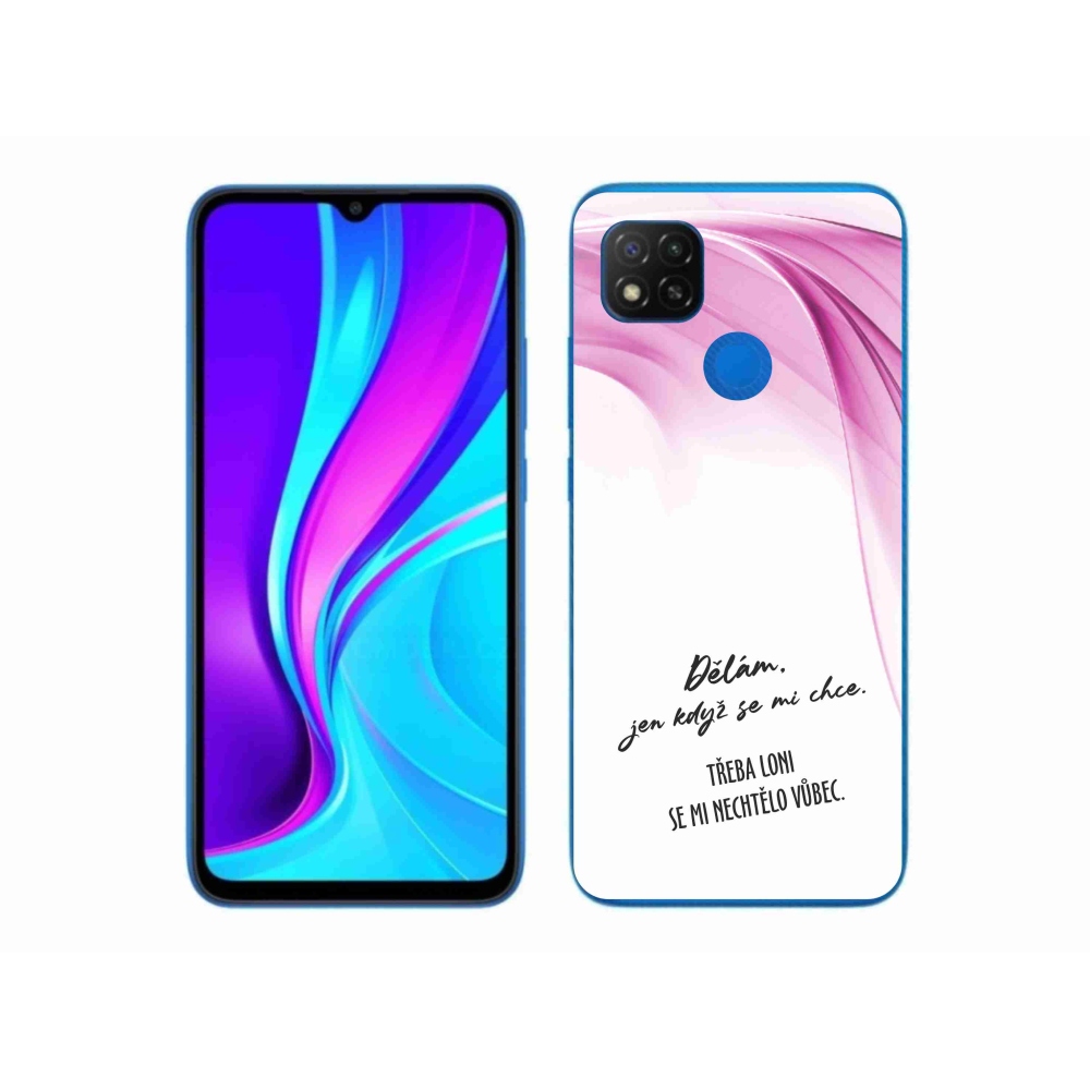 Gél borító mmCase a Xiaomi Redmi 9C-hez - vicces szöveg 12 fehér háttérrel