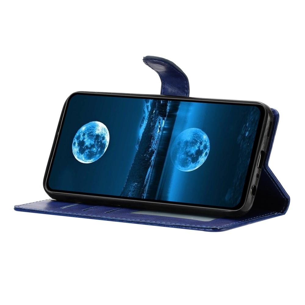 Vérrögök könyv tok Samsung Galaxy S25 Ultra készülékhez - kék