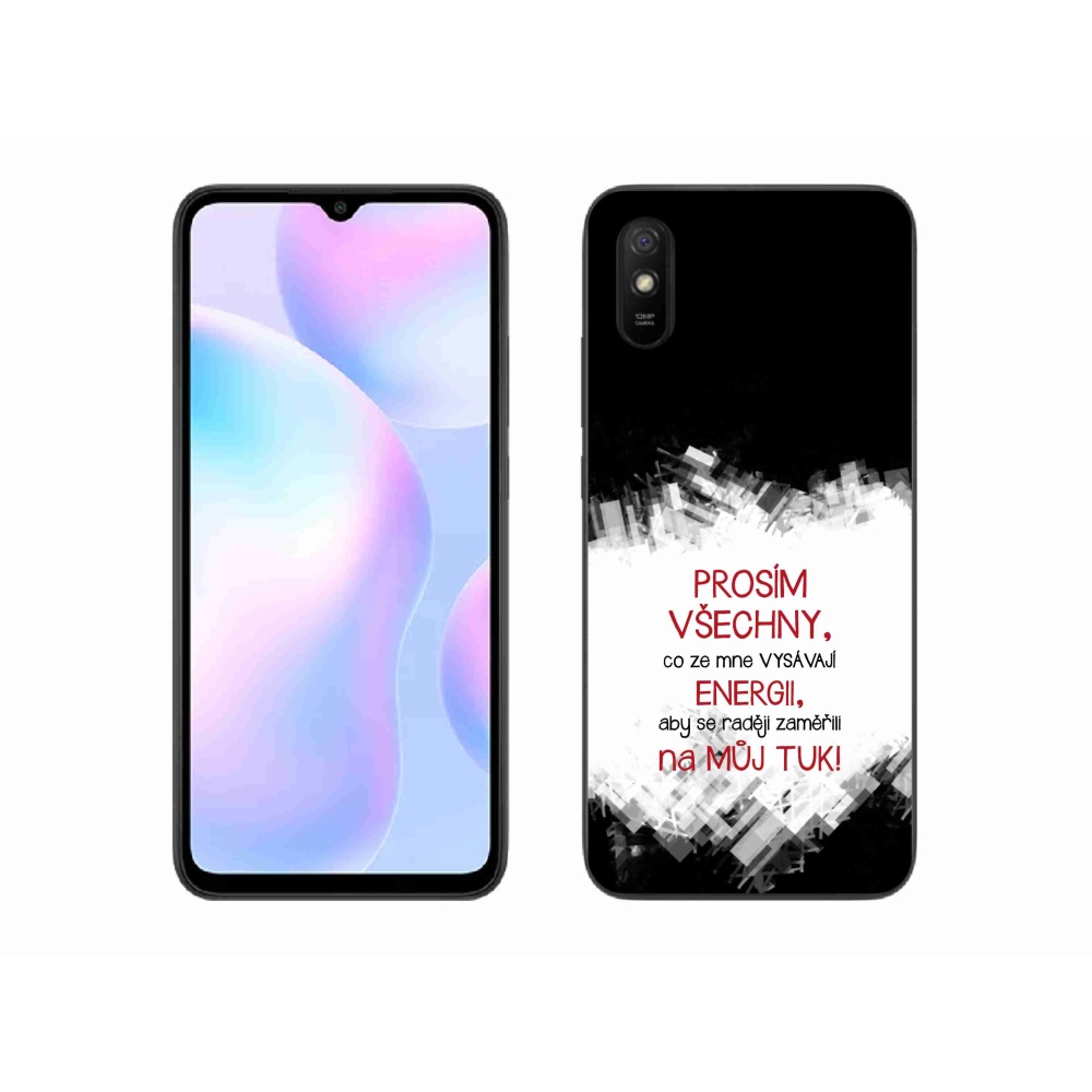 Gél borító mmCase a Xiaomi Redmi 9A - vicces szöveg 1 piros