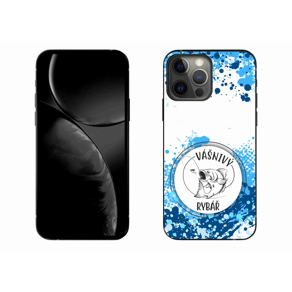 Gél borítás mmCase iPhone 13 Pro Max 6.7 készülékhez - szenvedélyes halász fehér háttérrel