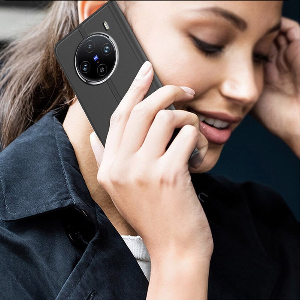 DUX könyvtáska a Vivo X100 Pro 5G készülékhez - fekete