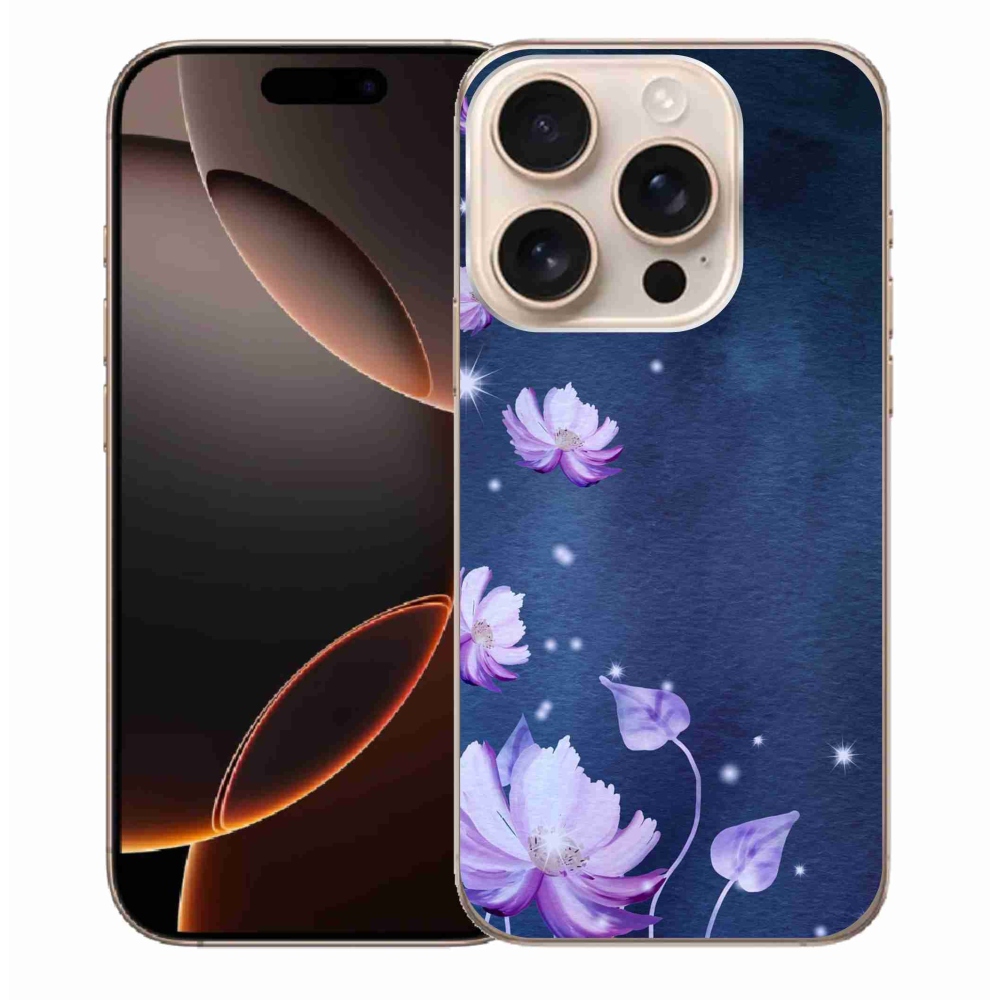 Gél tok mmCase iPhone 16 Pro Max készülékhez - hulló virágok