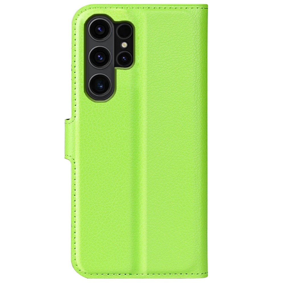 Litchi könyv tok Samsung Galaxy S24 Ultra készülékhez - zöld
