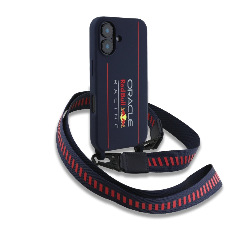Red Bull szilikon függőleges logó MagSafe hátlap + keresztpánt az iPhone 16-hoz Tengerészgyalogság