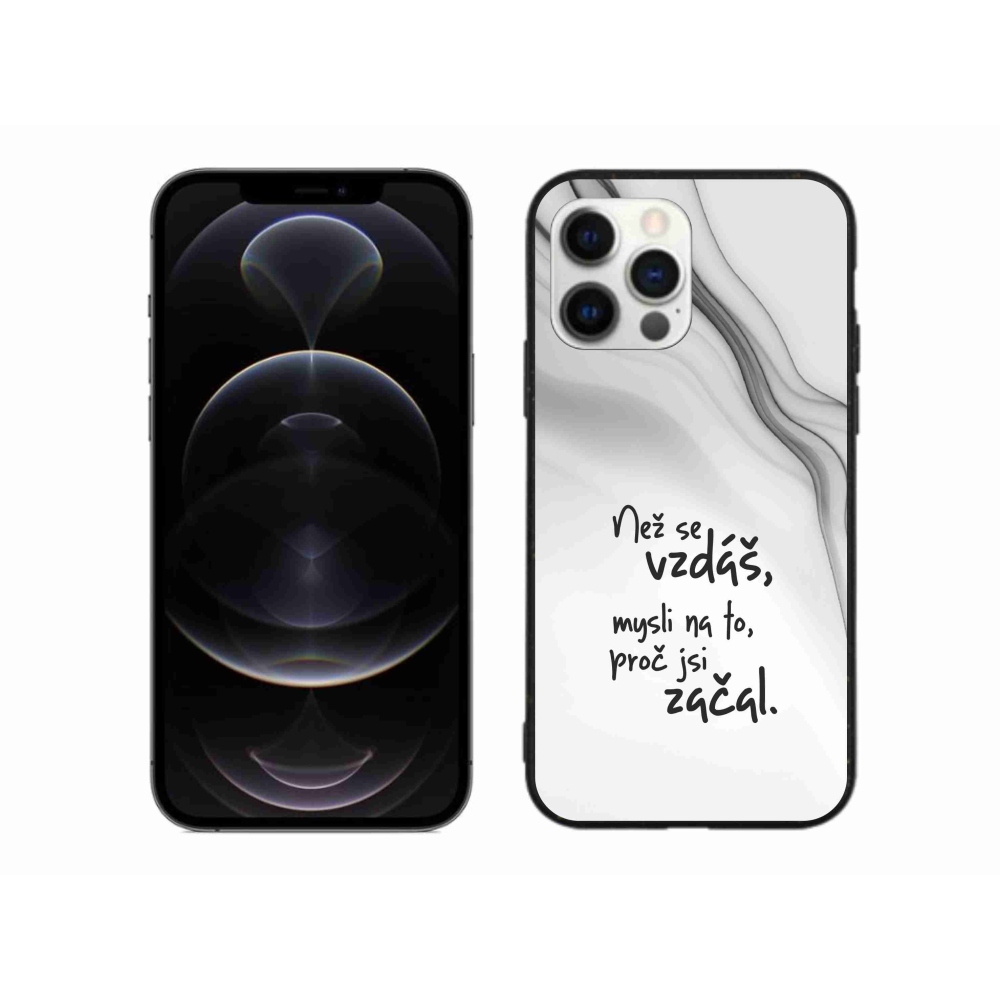 Gél borítás mmCase iPhone 12 Pro Max készülékhez - idézet 2 fehér háttér