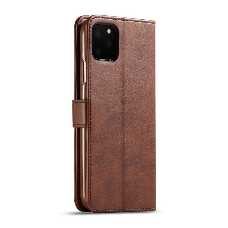Imeek PU bőr pénztárca tok Apple iPhone 11 Pro Max 6.5 (2019) - kávé