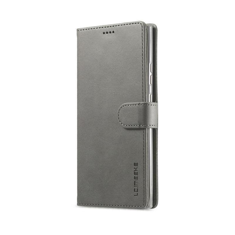 IMEEKE PU bőr pénztárca tok Samsung Galaxy Note 20 Ultra-hoz - szürke