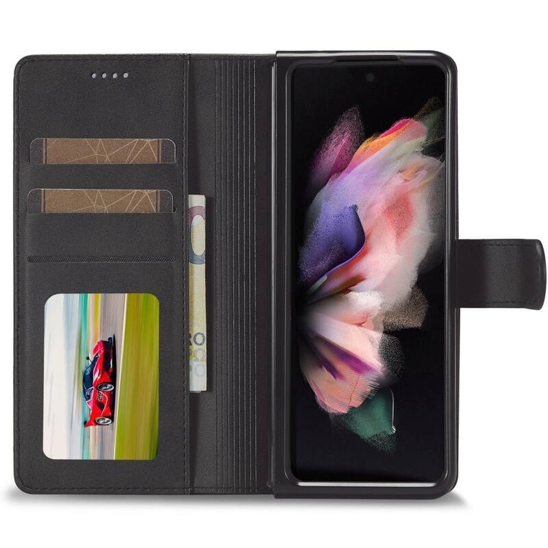 IMEEKE PU bőr tok a Samsung Galaxy Z Fold4 5G készülékhez - fekete