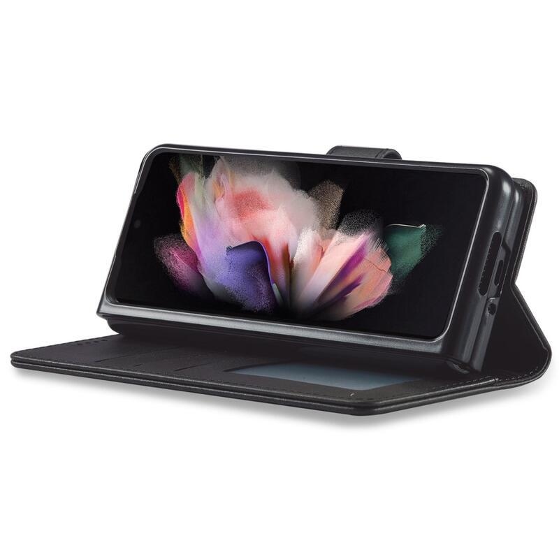 IMEEKE PU bőr tok a Samsung Galaxy Z Fold4 5G készülékhez - fekete