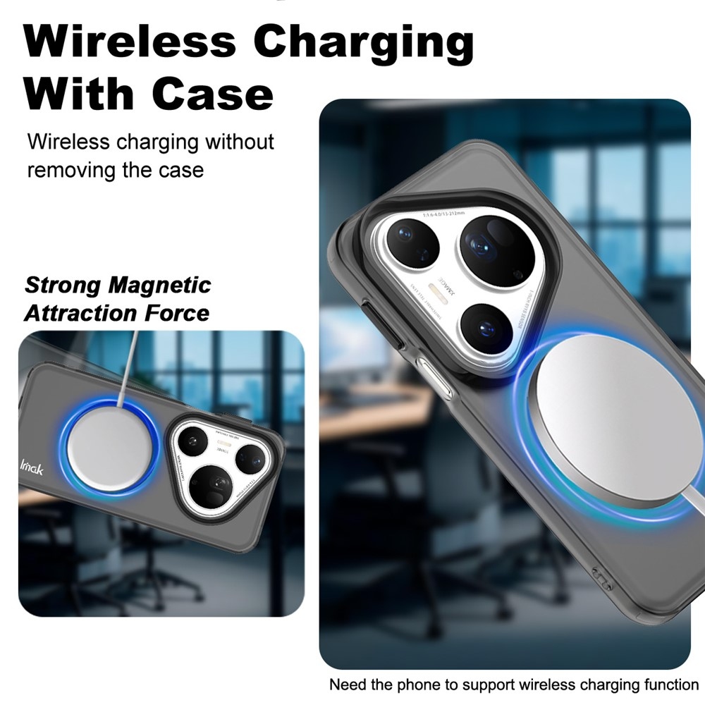 IMK candy gél tok MagSafe-fel Huawei Pura 80 Ultra - fekete