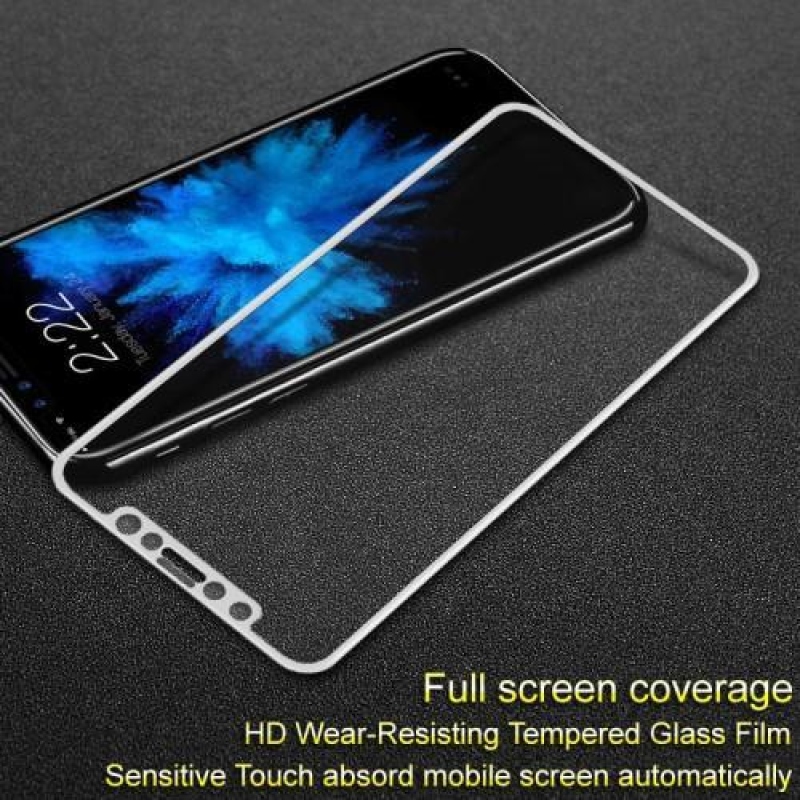 IMK teljes képernyős edzett üveg iPhone X készülékhez - fehér keret
