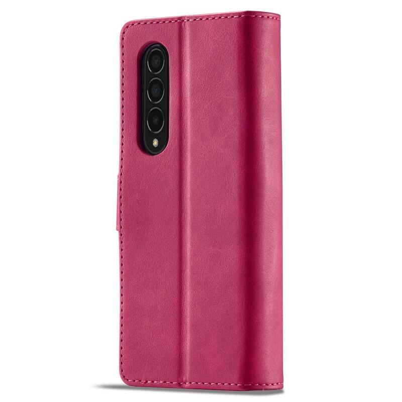 IMK PU bőr tok Samsung Galaxy Z Fold4 5G - rózsaszín - rózsa