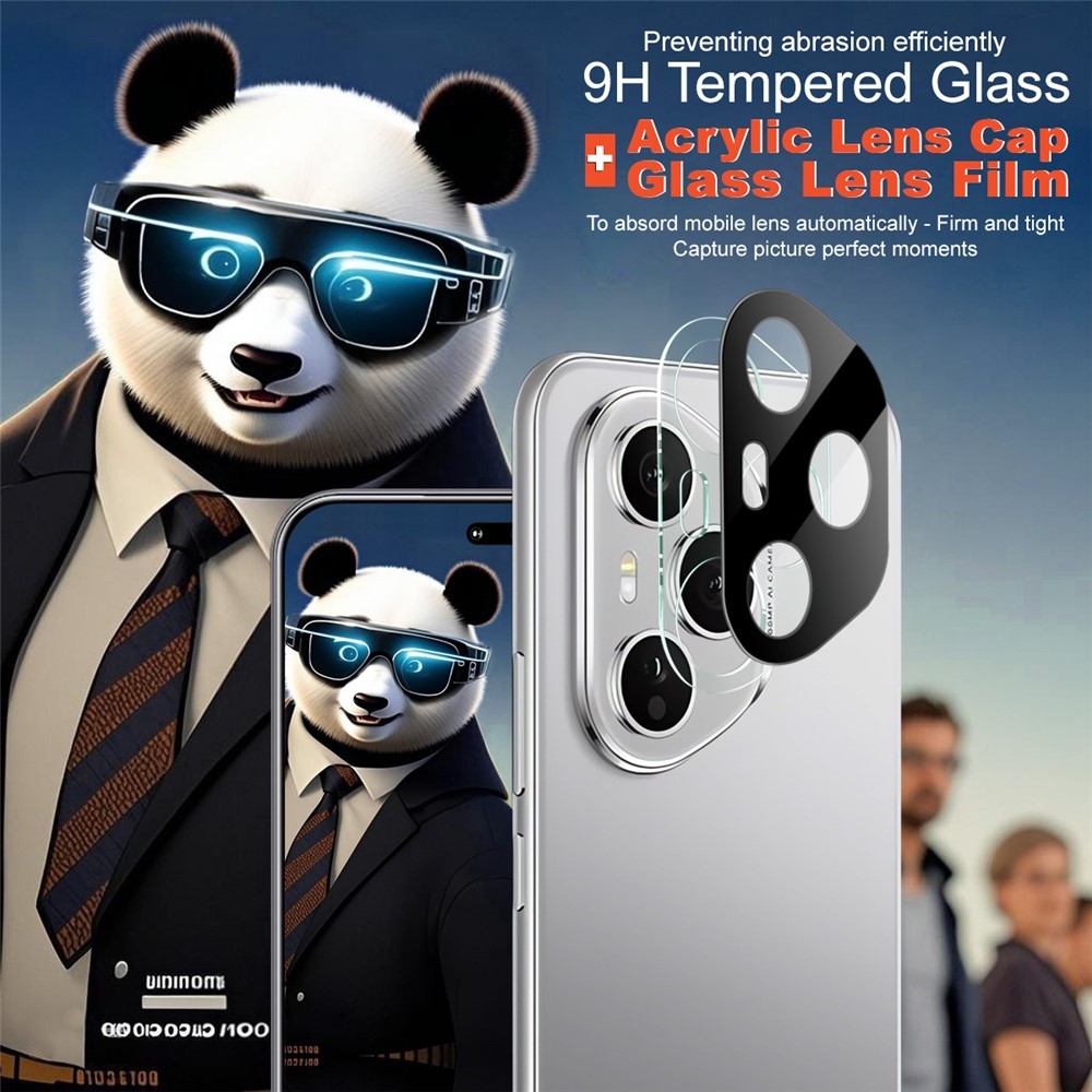 IMK kamera lencse üveg a Honor 400 Pro-hoz - fekete