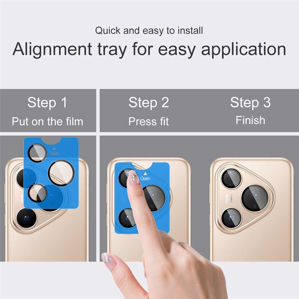 IMK kameralencse üveg Huawei Pura 80 Pro-hoz (külön üvegek) alkalmazáskerettel