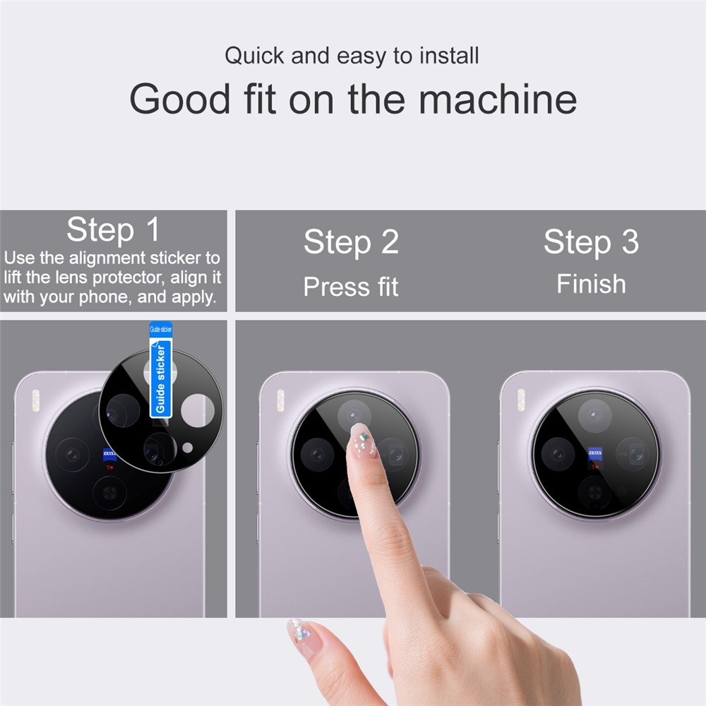 IMK kamera lencse üveg a Vivo X300 5G készülékhez - fekete