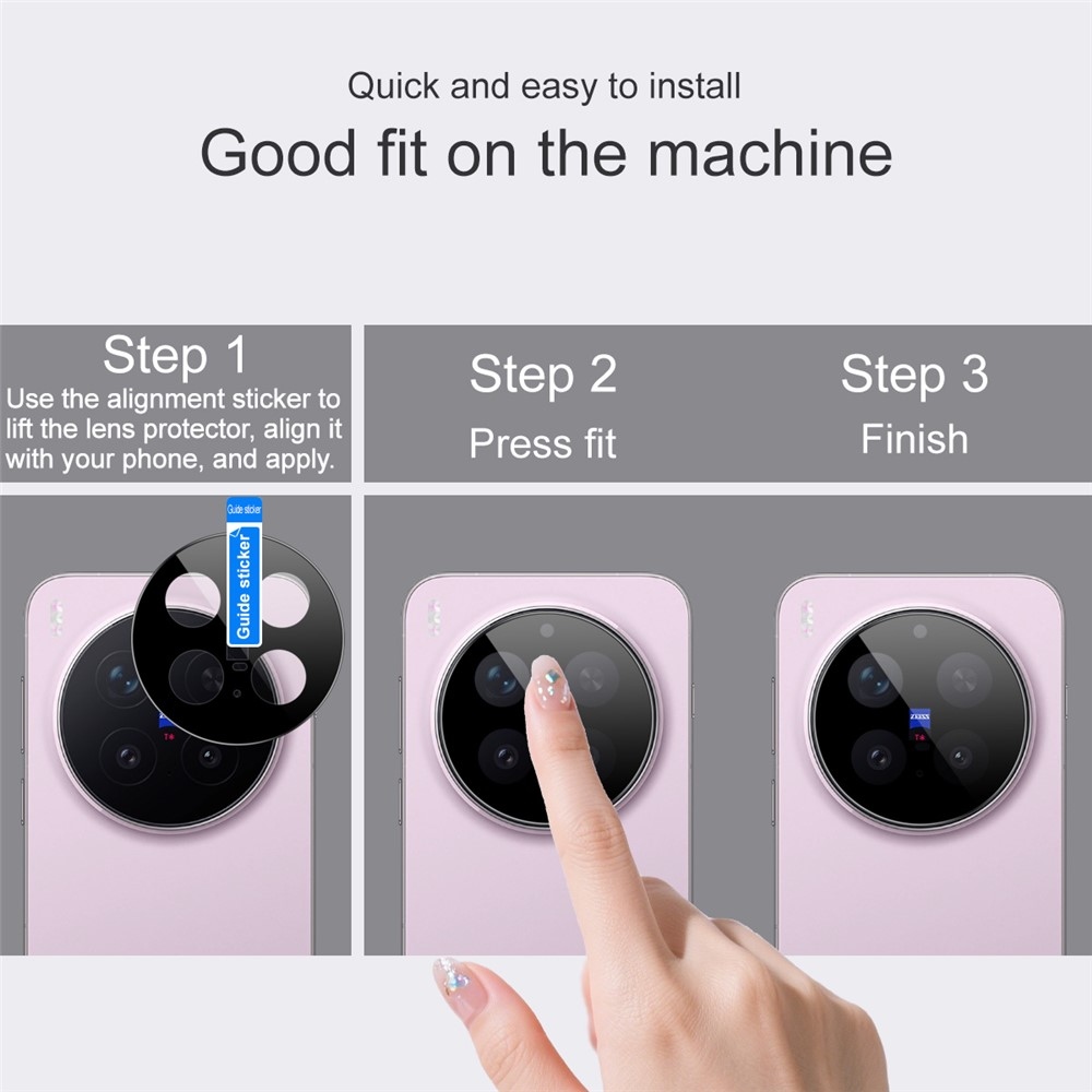 IMK kamera lencse üveg a Vivo X300 Pro 5G készülékhez - fekete