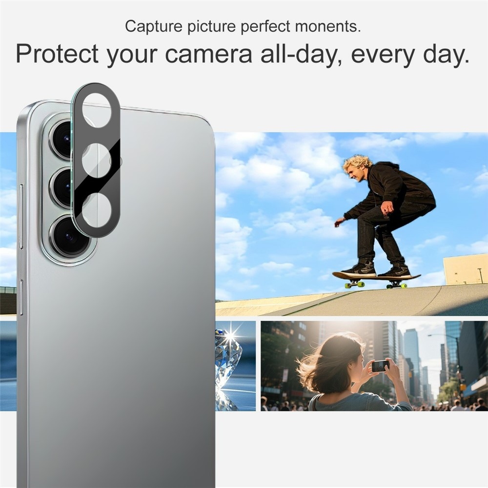 IMK kamera lencse üveg Samsung Galaxy S26+-hoz - fekete