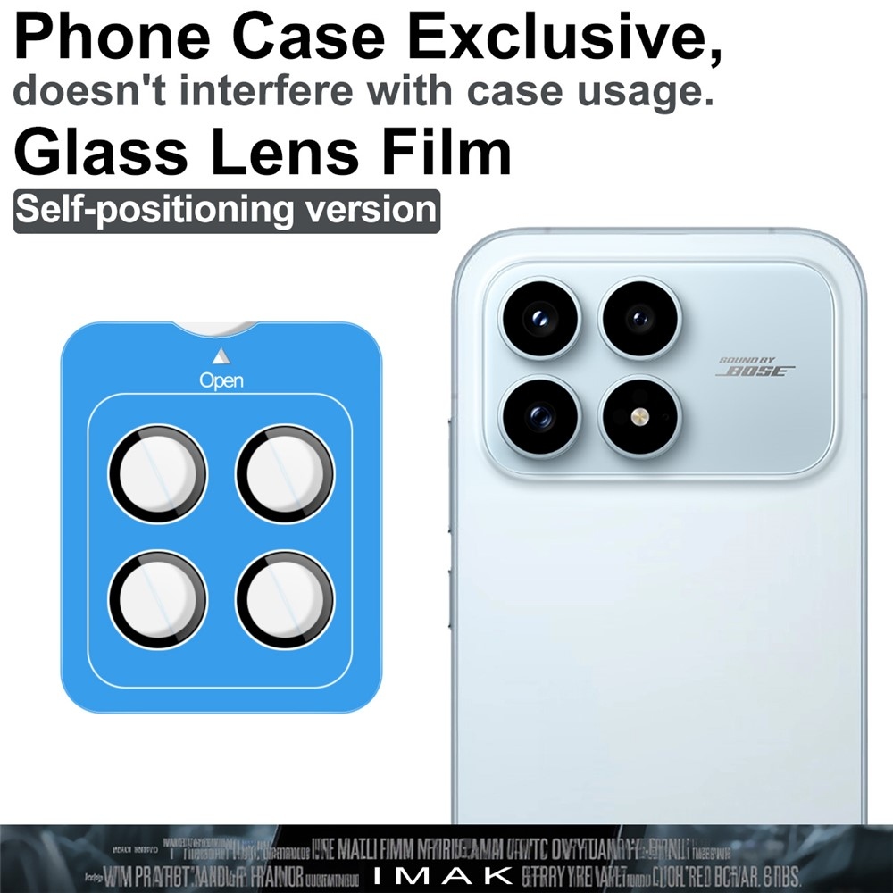 IMK kamera lencse üveg a Xiaomi Poco F8 Pro 5G-n (különálló üveg) alkalmazáskerettel