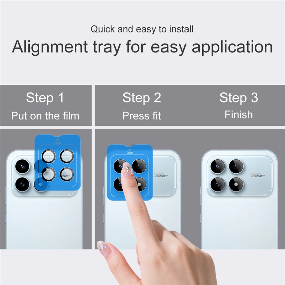 IMK kamera lencse üveg a Xiaomi Poco F8 Pro 5G-n (különálló üveg) alkalmazáskerettel