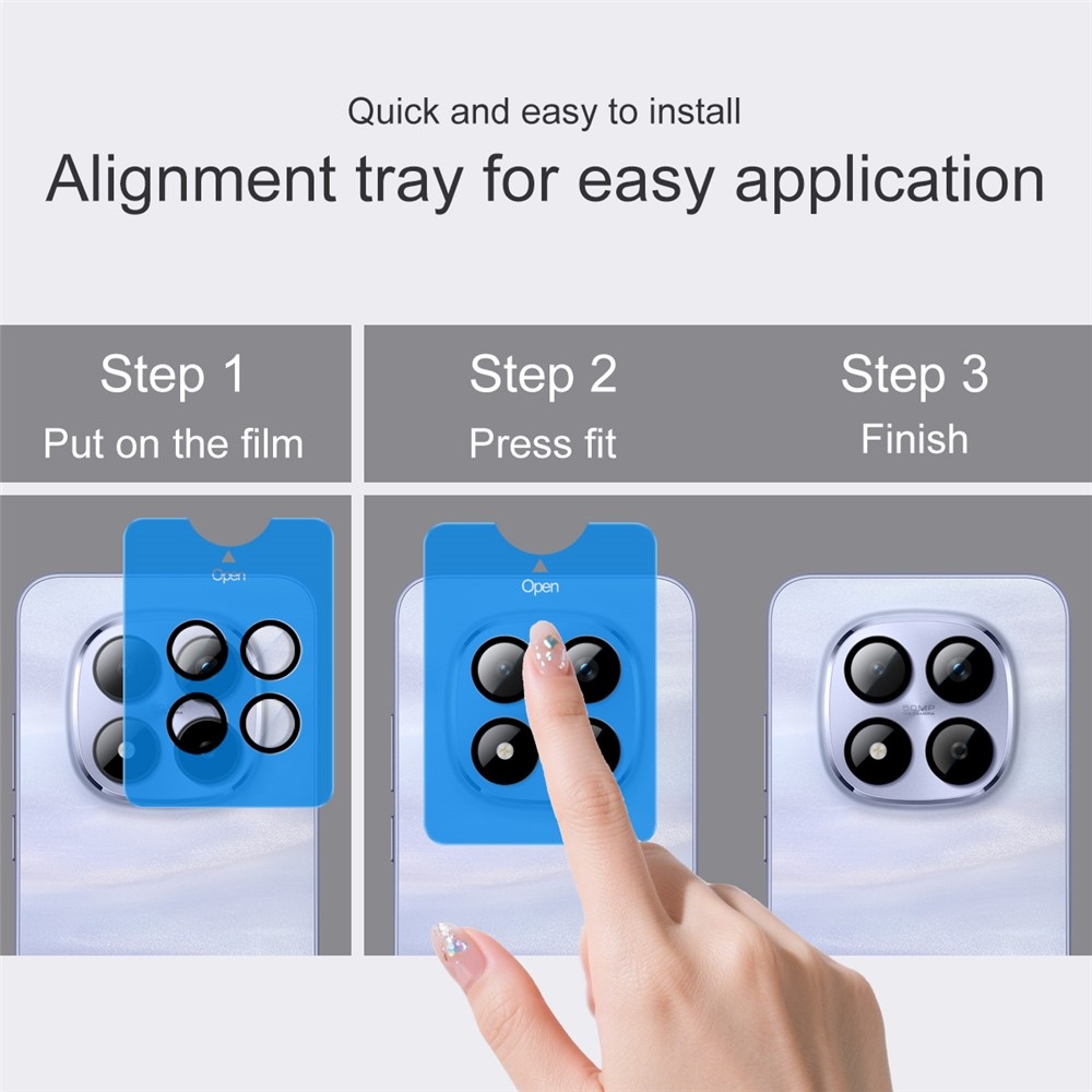 IMK kamera lencse üveg Xiaomi Redmi Note 15 Pro+ 5G/ Note 15 Pro 5G (különálló üveg) alkalmazással keretben